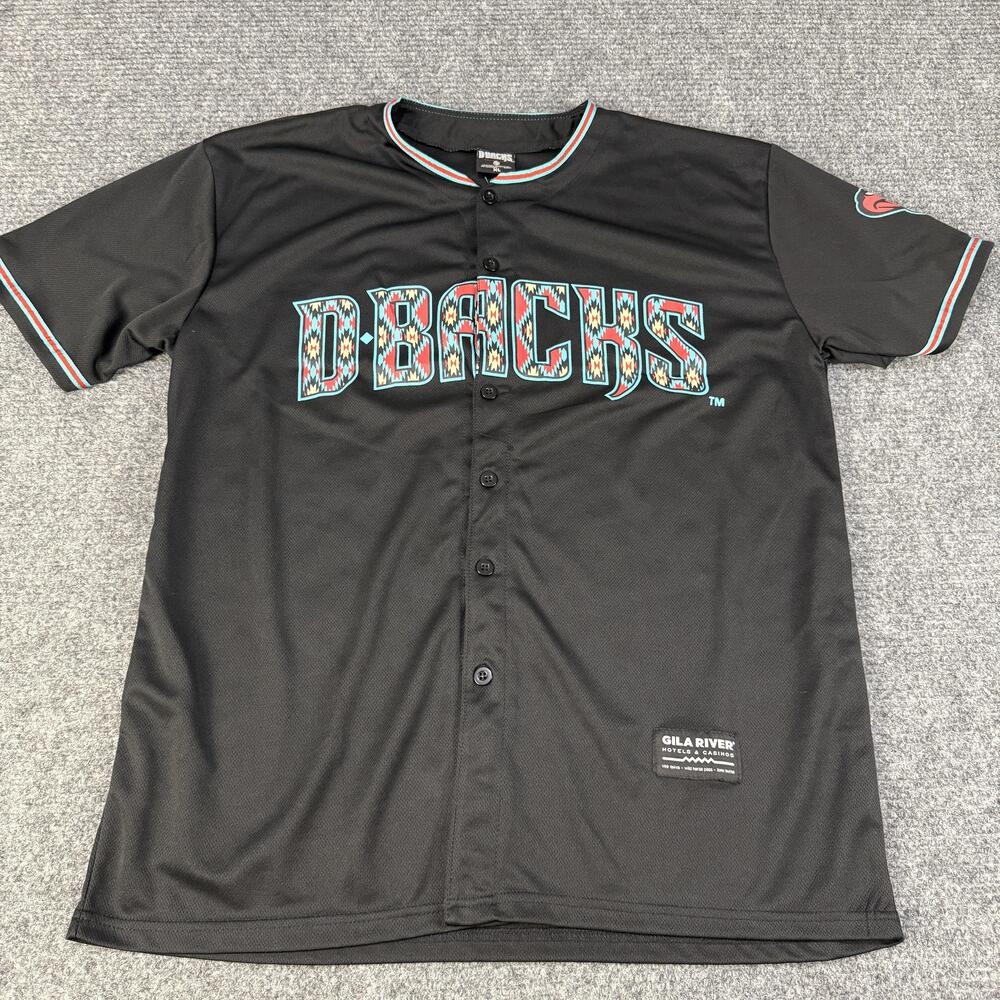 Arizona Diamondbacks Baseball Jersey Mens XL Black MLB Baseball Button Front
